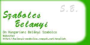 szabolcs belanyi business card